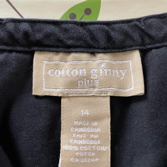 Cotton Ginny Plus black cotton skirt size 14 - Picture 3 of 6